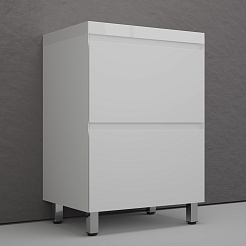 Style Line Тумба под раковину Манхэттен 60 Plus эмаль белая матовая – фотография-3